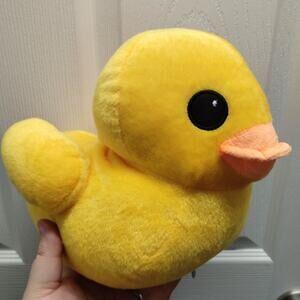 Yellow Duck Stuffed Animal Plush 11 Inch w/ Zipper Belly Removable Stuffing